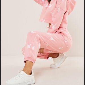 Pink playboy sweatpants